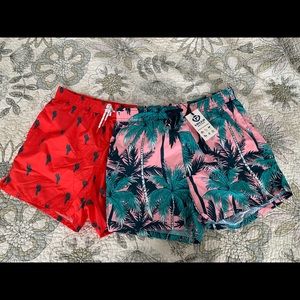 Fun mens swim trunks- set of 2